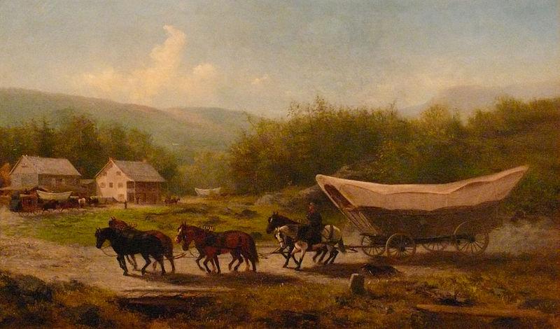 unknow artist Conestoga Wagon oil painting image